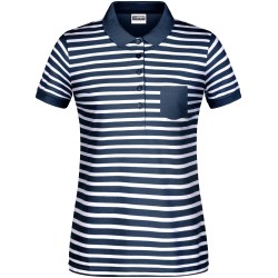 8029 Ladies' Polo Striped