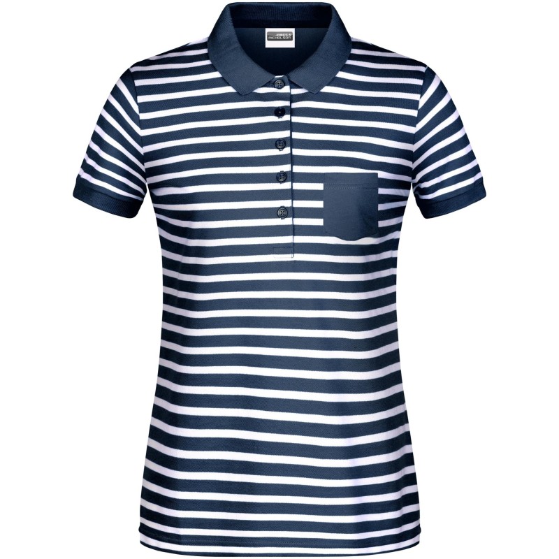 8029 Ladies' Polo Striped