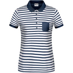 8029 Ladies' Polo Striped