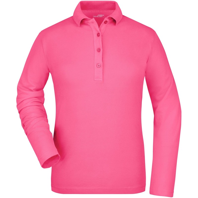 JN180 Ladies' Elastic Polo Long-Sleeved