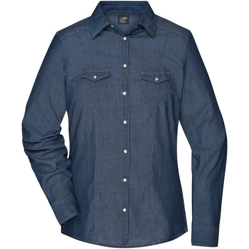 JN628 Ladies' Denim Blouse