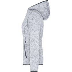 JN588 Ladies' Knitted Fleece Hoody