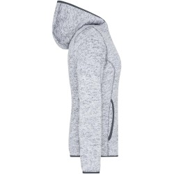 JN588 Ladies' Knitted Fleece Hoody