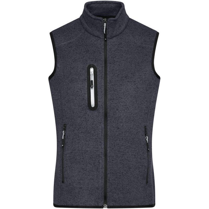 JN773 Ladies' Knitted Fleece Vest