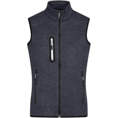 JN773 Ladies' Knitted Fleece Vest