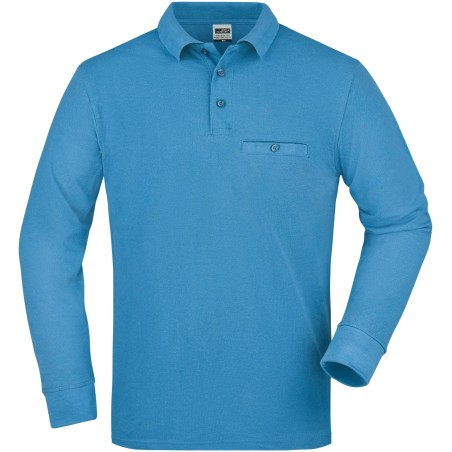 JN866 Men's Workwear Polo Pocket Longsleeve