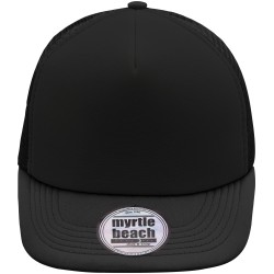 MB6207 5 Panel Flat Peak Cap