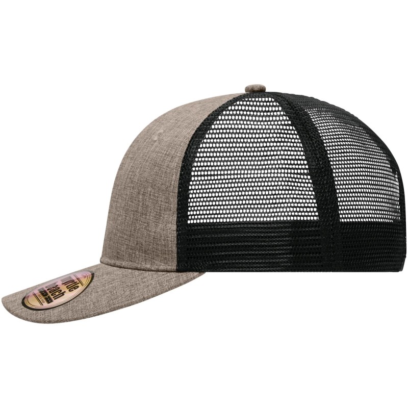 MB6244 6 Panel Mesh Cap Mélange