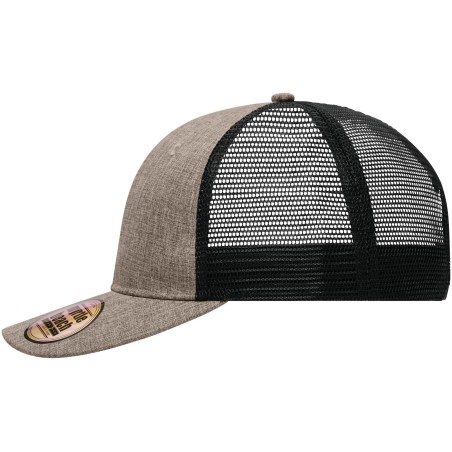 MB6244 6 Panel Mesh Cap Mélange