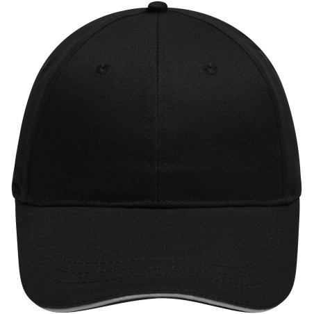 MB6212 6 Panel Brushed Sandwich Cap