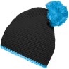 MB7964 Pompon Hat with Contrast Stripe