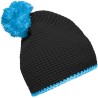 MB7964 Pompon Hat with Contrast Stripe