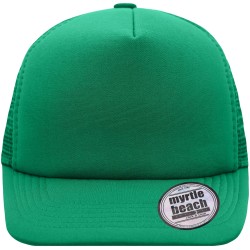 MB6508 5 Panel Flat Peak Cap